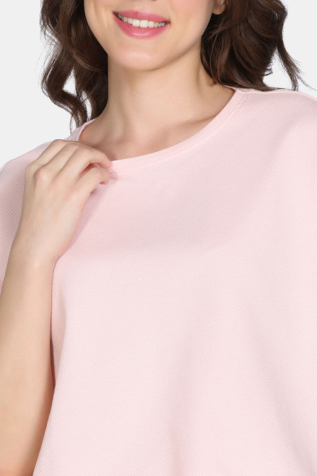 Zivame 2 Mile Fashion Knit Cotton Loungewear Set - Pink Dogwood — image 6